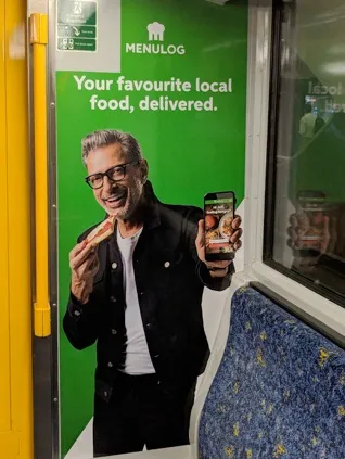 Menulog × Jeff Goldblum — campaign asset